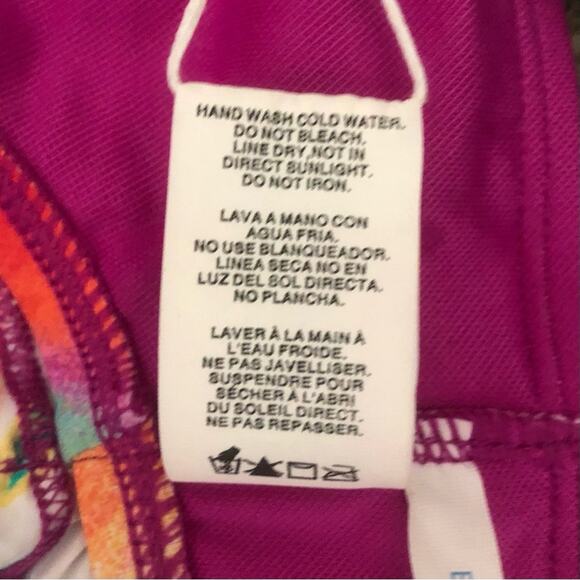 Bleu Rod Beattie NWT Multi Brushstroke Front Band Colorful Bikini Bottom Size 14 - Picture 15 of 16